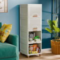 SoraChi Stackable Plastic Collapsible Multipurpose Organizer Cabinet 4 Tier