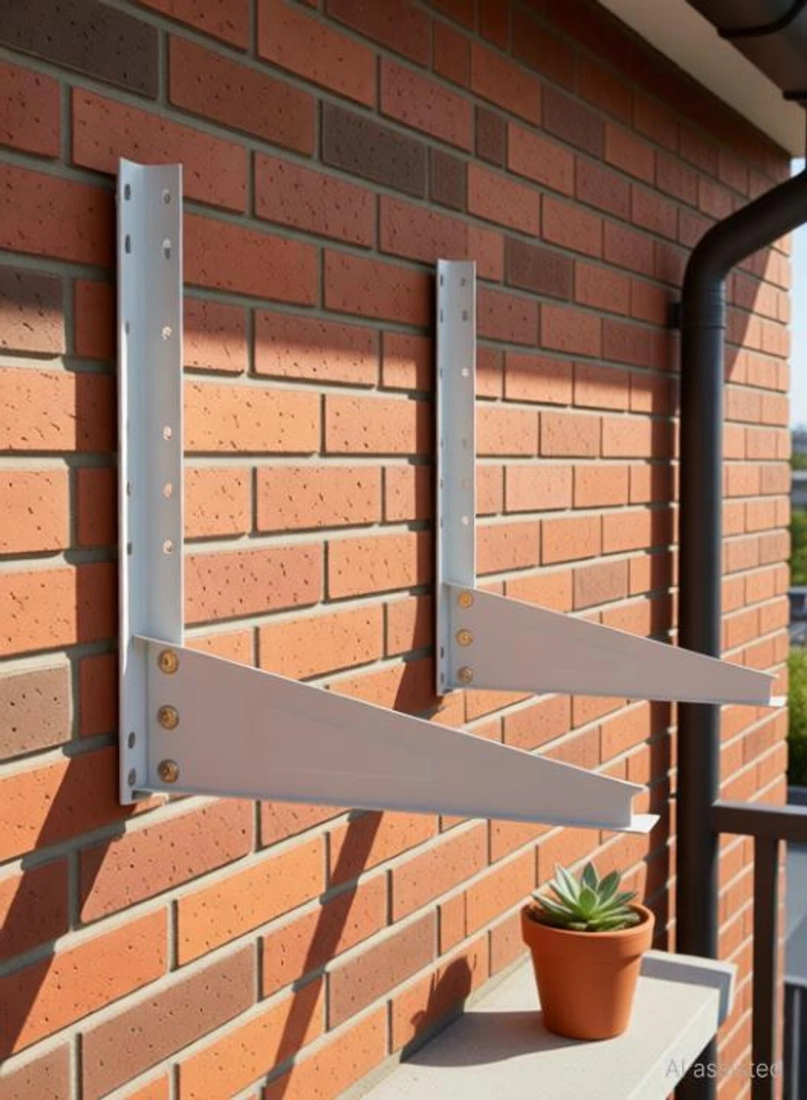 SoraChi Heavy-Duty Metal Wall Mounting Bracket for 1-2 Ton AC Outdoor Unit Shelf Bracket 127cm x 40.64cm Shelf Bracket (Iron)